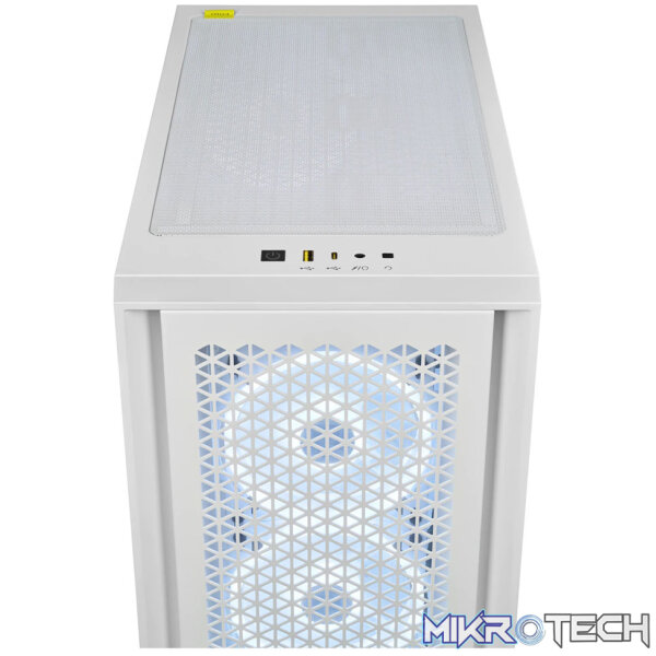Corsair iCUE CC-9011232 4000D Airflow Tempered QL Edition Mid-Tower Gaming Case  White - Image 6